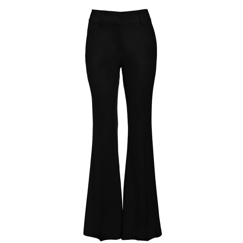 Gabriela Hearst Rhein Flare Pant in Black Sportswear Wool NWT Size 44 / US 8